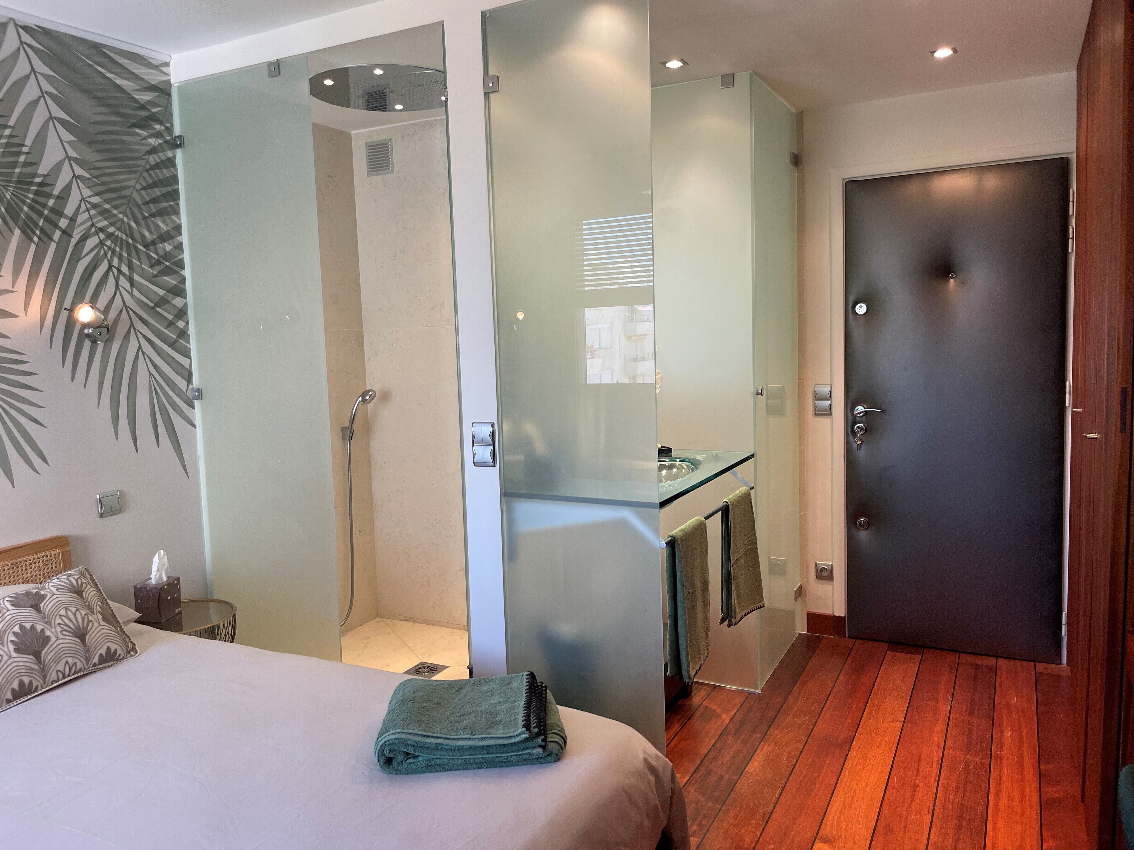 1 غرفة نوم وواي فاي وملاءات أسرّة