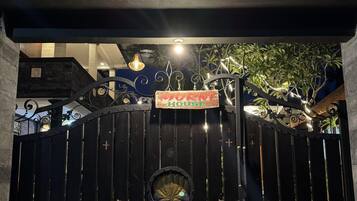 Individually decorated, desk, laptop workspace, blackout drapes