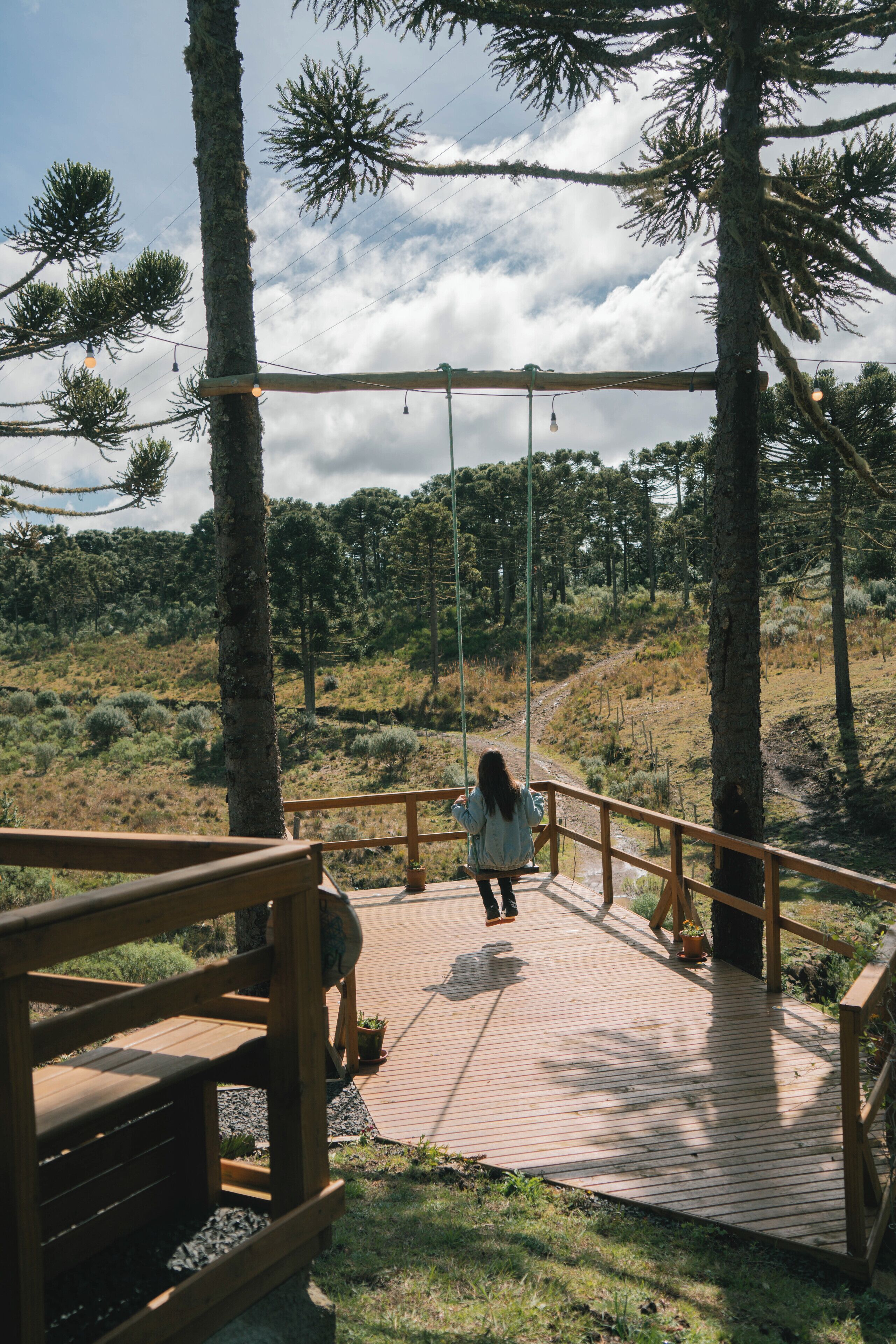 Cabana luxo, vista para a montanha | Terraço/pátio