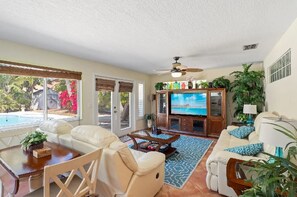 Smart TV, video games, DVD player, books