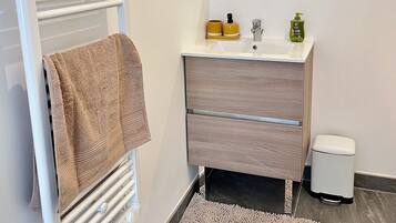 Sèche-cheveux, serviettes fournies, papier toilette