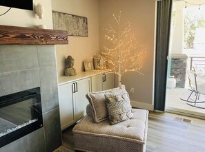 Smart TV, fireplace, printers