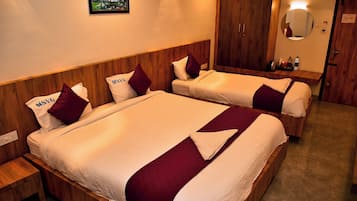 Quarto conforto | Escrivaninha, Wi-Fi de cortesia, roupa de cama