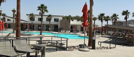 Outdoor pool, a heated pool