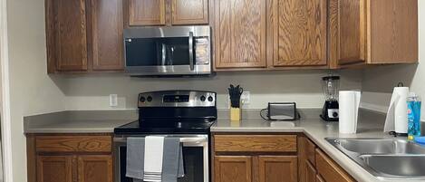 Microwave, oven, stovetop, dishwasher