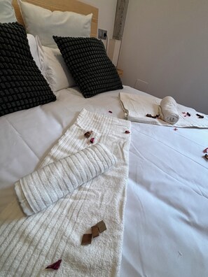 2 bedrooms, desk, iron/ironing board, travel cot