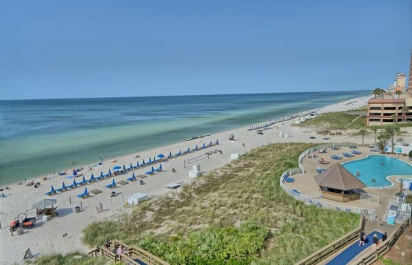 Beach towels - Spectacular views from 12th Floor Emerald Beach Resort with Starbucks on site! (Panama City Beach)