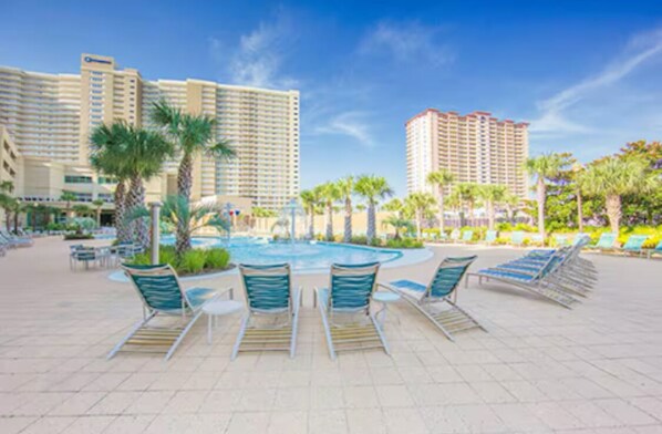 Pool - Spectacular views from 12th Floor Emerald Beach Resort with Starbucks on site! (Panama City Beach)