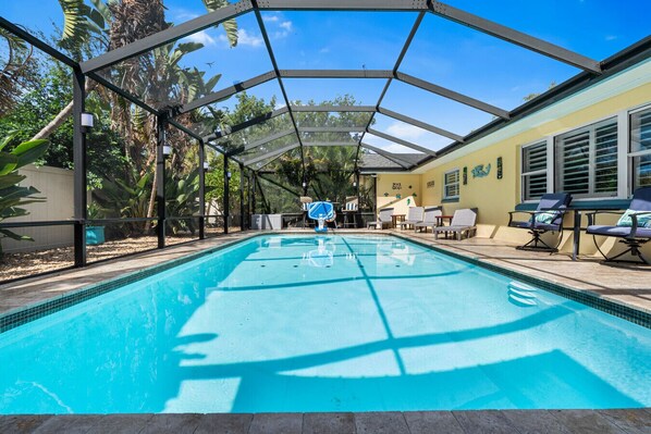 A heated pool