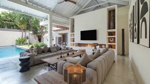 Villa, Pool View | Living area