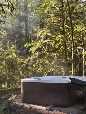Outdoor spa tub