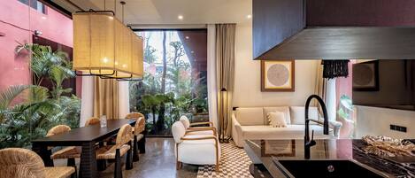 Deluxe Villa, 2 Bedrooms, Pool View | Private kitchen | Fridge, oven, stovetop, coffee/tea maker