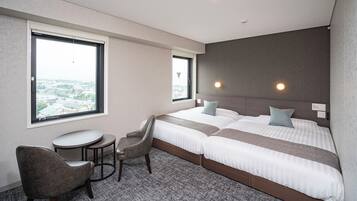 ハリウッドツインルーム 禁煙 | デスク、遮光カーテン、防音設備、WiFi (無料)