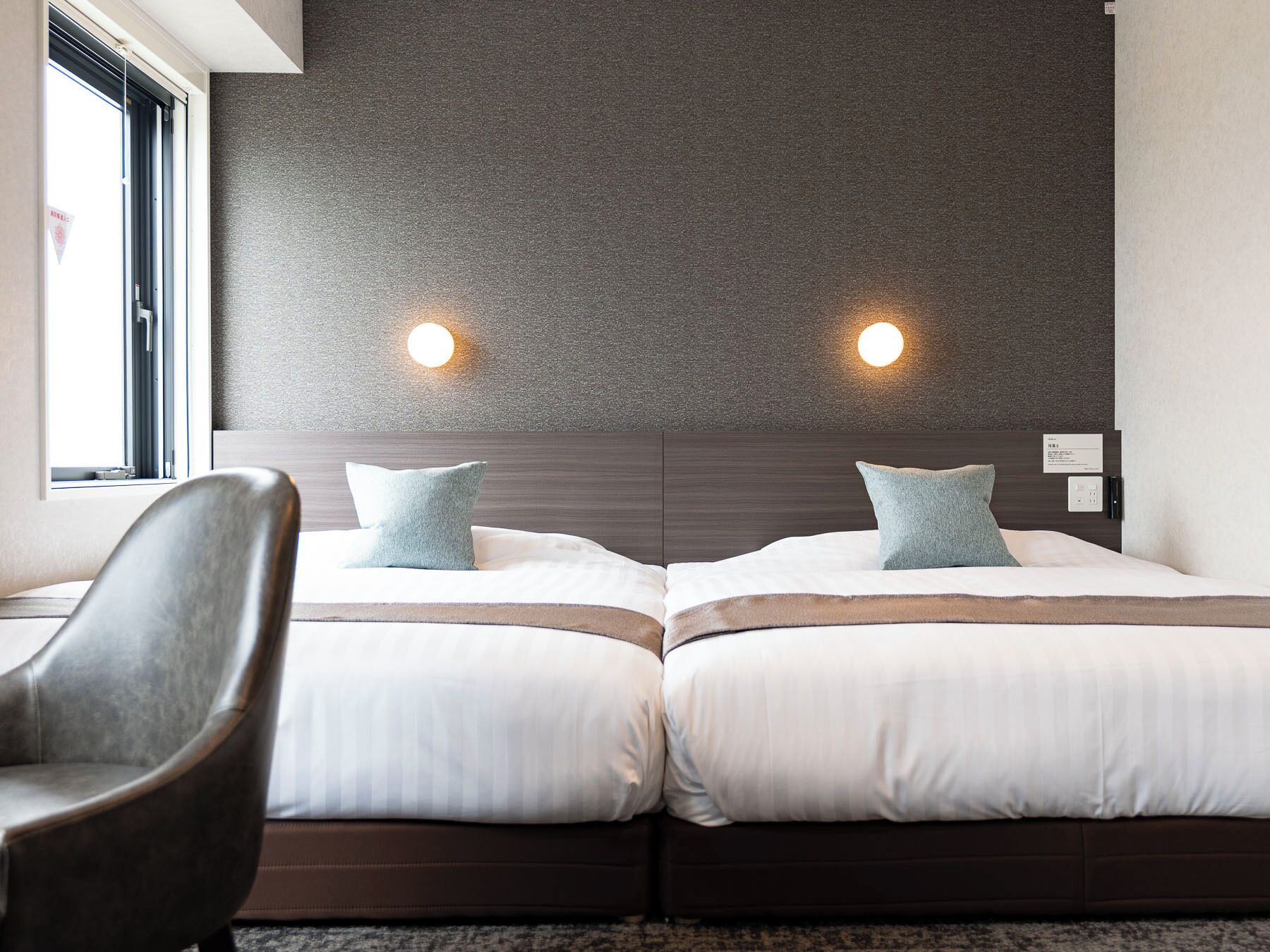 ハリウッドツインルーム 禁煙 | デスク、遮光カーテン、防音設備、WiFi (無料)