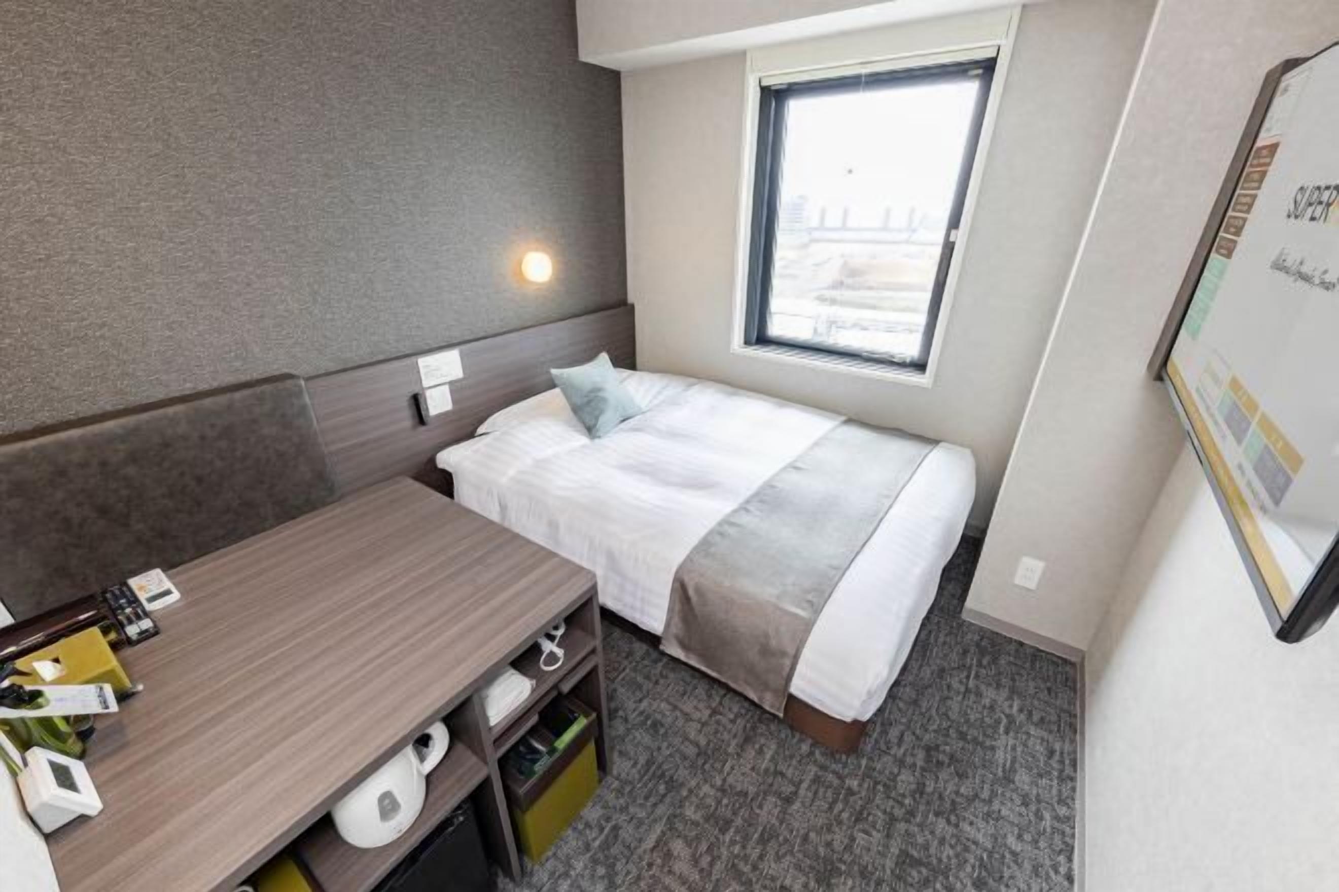 Desk, blackout curtains, soundproofing, free WiFi