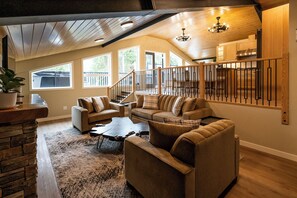 Smart TV, fireplace, video games