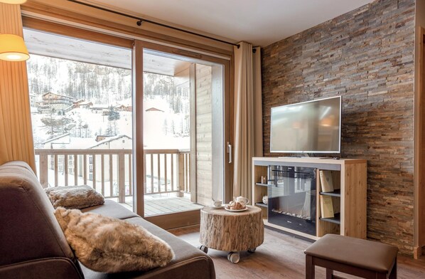 Apartment | Living area - Apartment in Tignes With Spa and Pool (Tignes)