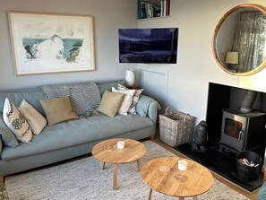 TV, fireplace - Whitegates -  a house that sleeps 8 guests  in 4 bedrooms (Rockcliffe)