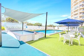 A heated pool