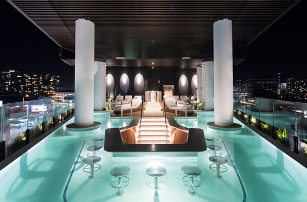A heated pool