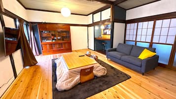 TV, DVD player, books