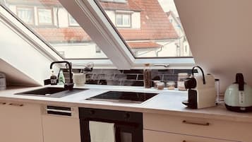 Fridge, oven, stovetop, dishwasher