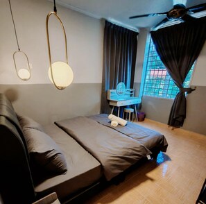 5 makuuhuonetta, silitysrauta/-lauta, Wi-Fi, vuodevaatteet