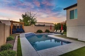 Outdoor pool, a heated pool