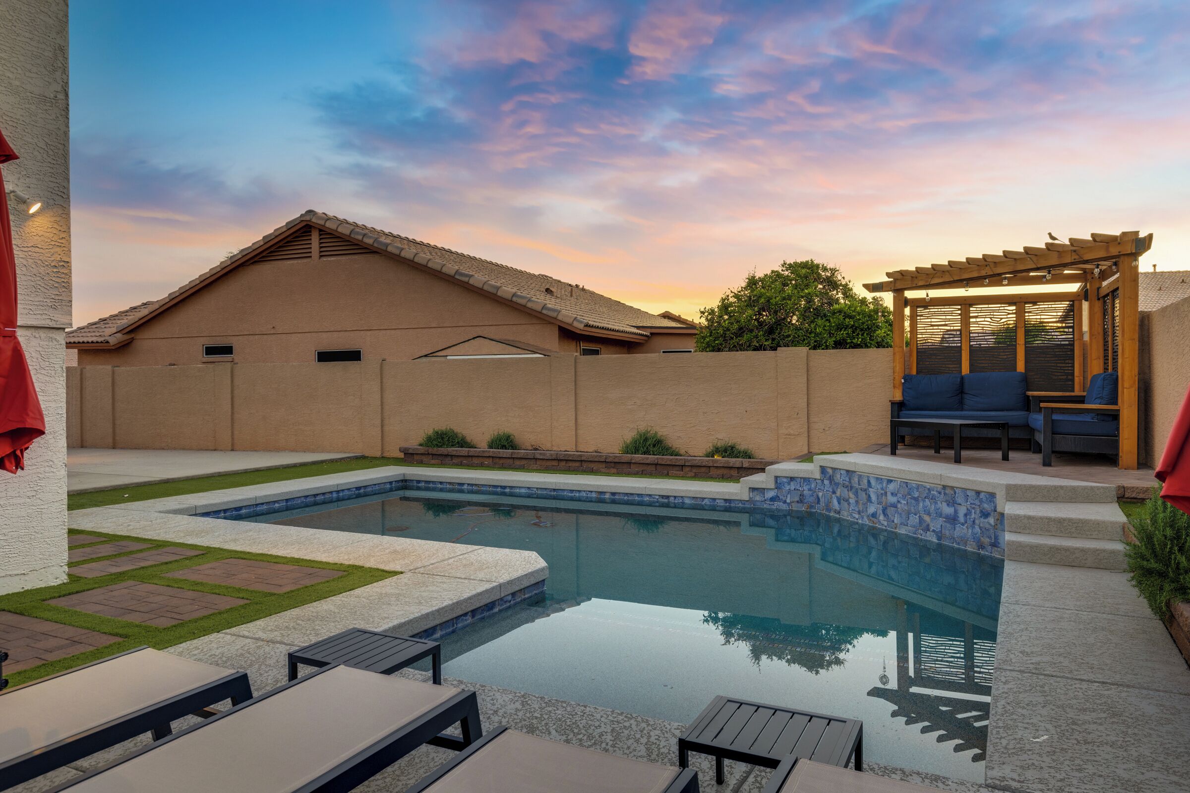 屋外プール、温水プール