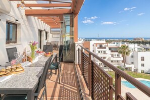 Family Penthouse, Multiple Bedrooms, 2 Bathrooms (Luxury Cala Blanca Walking To Beach) | Outdoor dining - Luxury Cala Blanca Walking To Beach (Mijas)