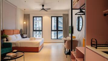 Desk, iron/ironing board, free WiFi, bed sheets