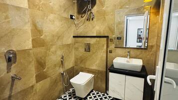 Shower, toilet paper