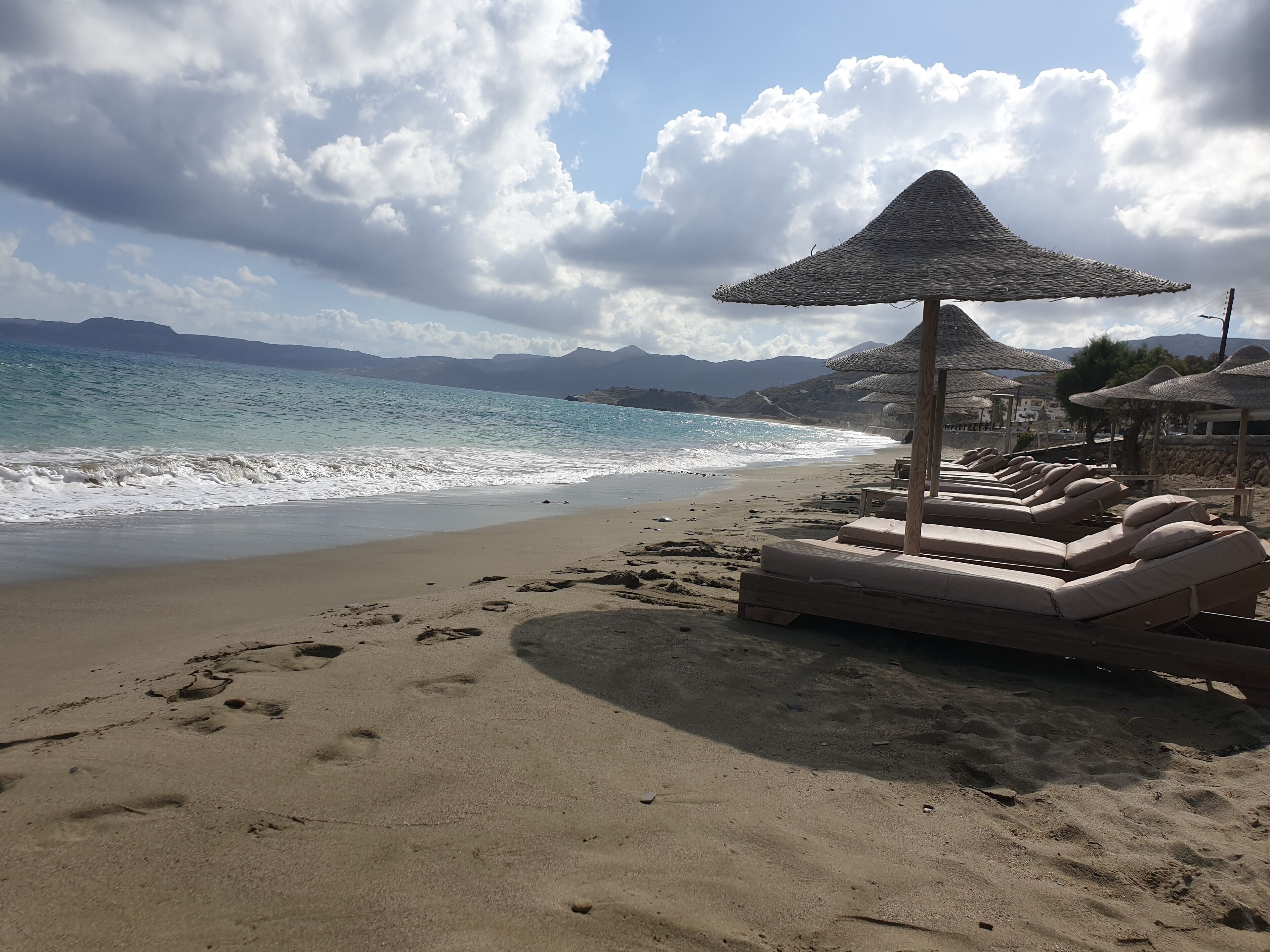 Sun loungers, beach towels