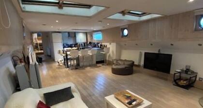 Barge in Saintes-Maries-de-la-Mer on the Petit Rhône