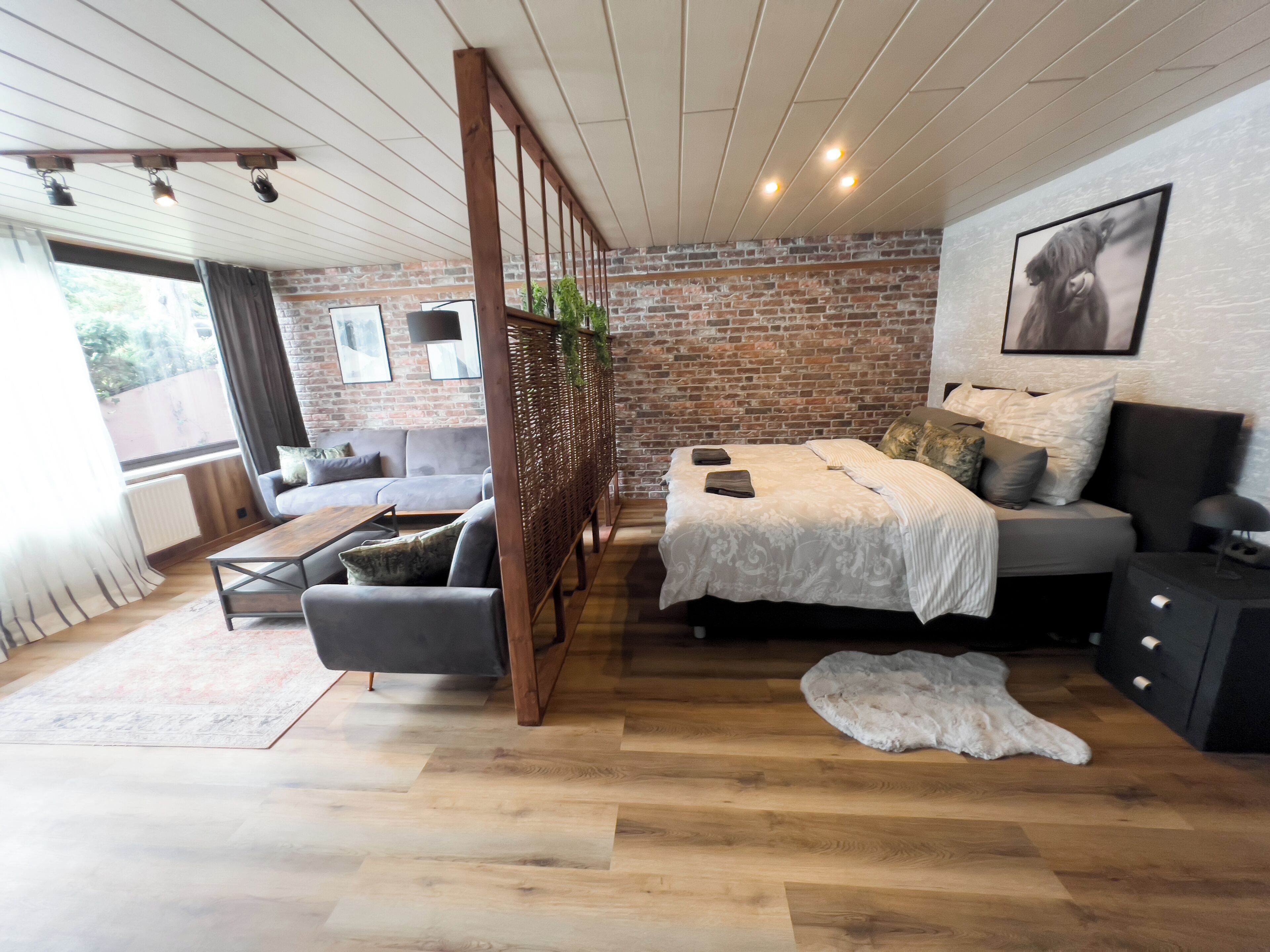 1 غرفة نوم ومكتب وواي فاي مجانًا وملاءات أسرّة