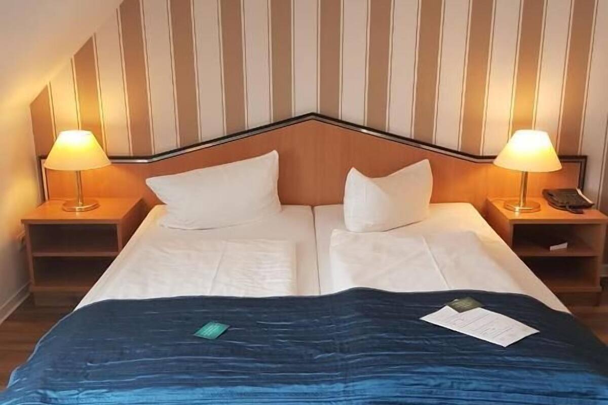 Superior Double Room Single Use | Laptop workspace, blackout drapes, iron/ironing board, free WiFi