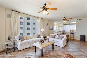 Family Condo, 3 Bedrooms, Beach View, Beachfront | Living room - Beach Colony Condos (Perdido Key)