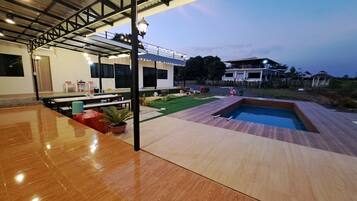 Family Villa, 3 Bedrooms, Private Pool, Pool View | View from room