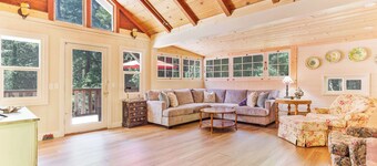 Modern Cabin Retreat w/ Swim Spa, Hot Tub & A/C