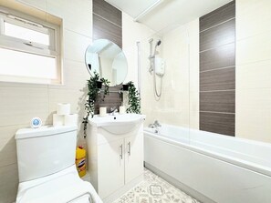 Hair dryer, towels