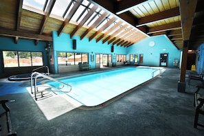 Indoor pool, a heated pool