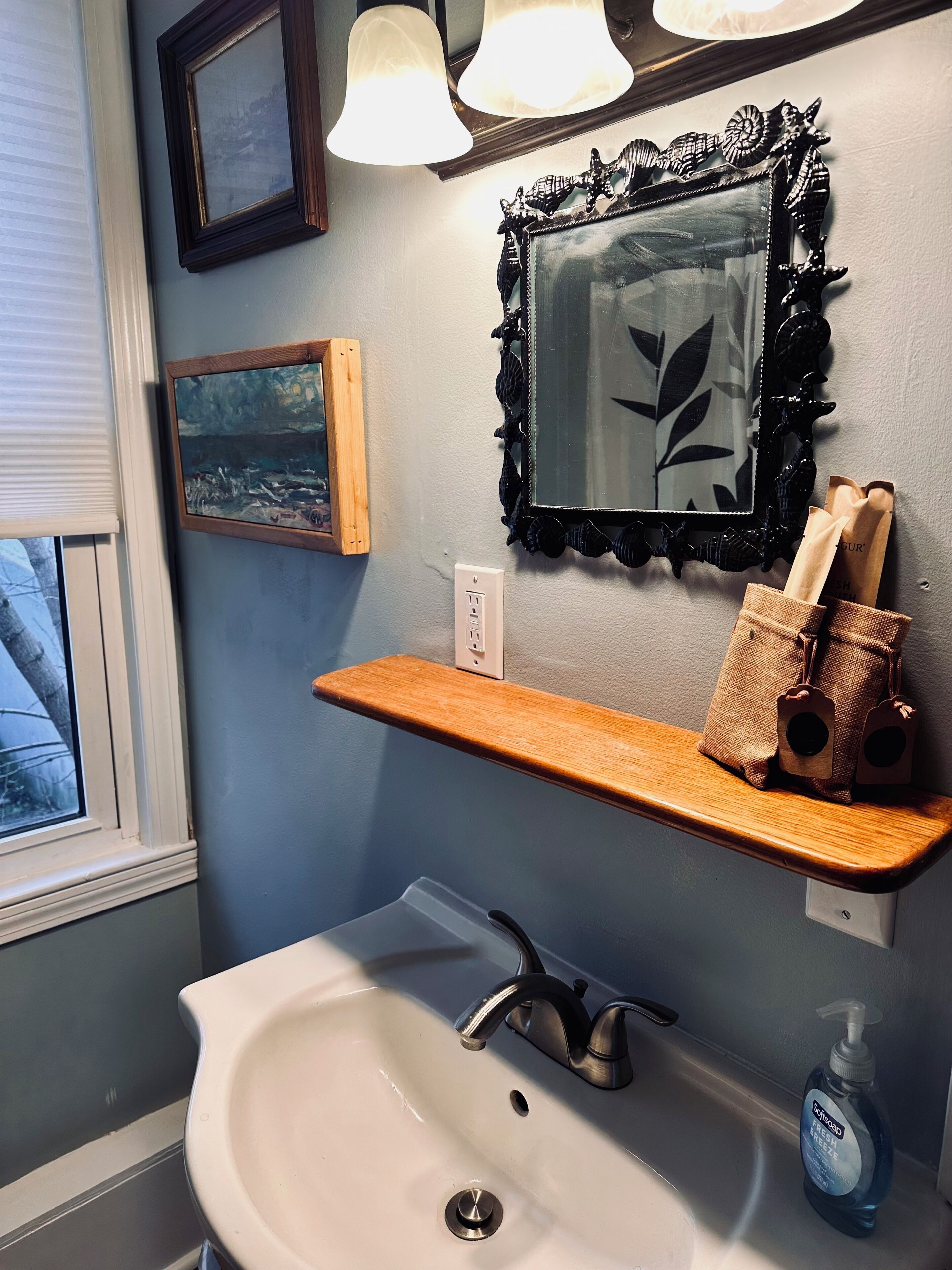 Hair dryer, towels