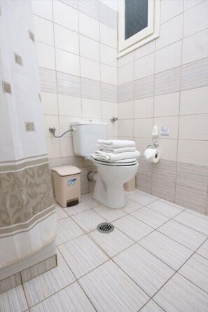 Ducha, artículos de tocador gratuitos, secador de pelo, toallas