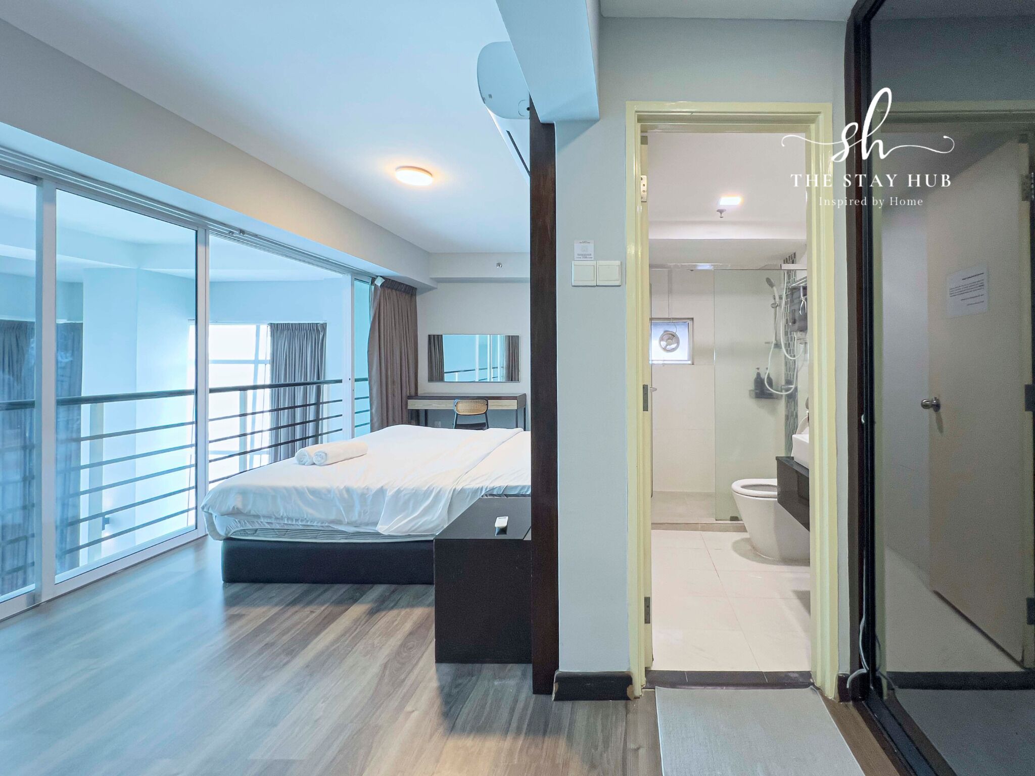 Loft família | Banheiro | Chuveiro, secador de cabelo, bidê, toalhas de banho