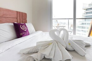 Familie appartement, 2 slaapkamers, niet-roken | 2 slaapkamers, lakens van Egyptisch katoen, luxe beddengoed