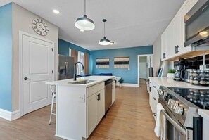 House, Multiple Beds, Patio, Garden View (Merion Village Residences Suites) | Private kitchen | Fridge, microwave, oven, stovetop