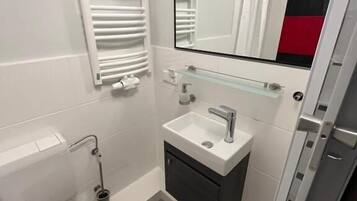 Apartament bàsic, 2 llits individuals, no fumadors, cuina bàsica | Bany