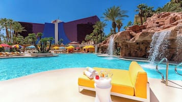 Seasonal outdoor pool, pool cabanas (surcharge), pool umbrellas