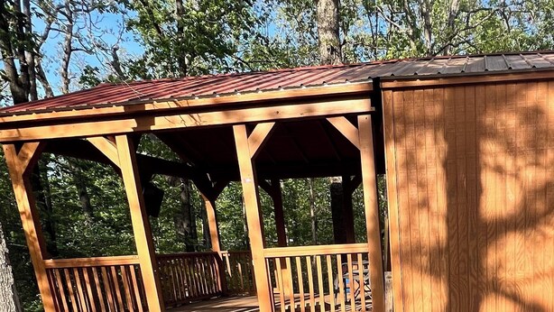 Terrace/patio - Cozy cabin with AC and WiFi in delightful Murfreesboro (Murfreesboro)