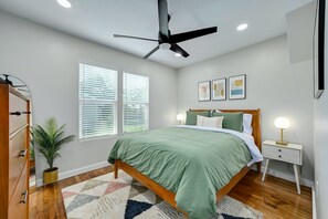 2 bedrooms, iron/ironing board, travel crib, free WiFi